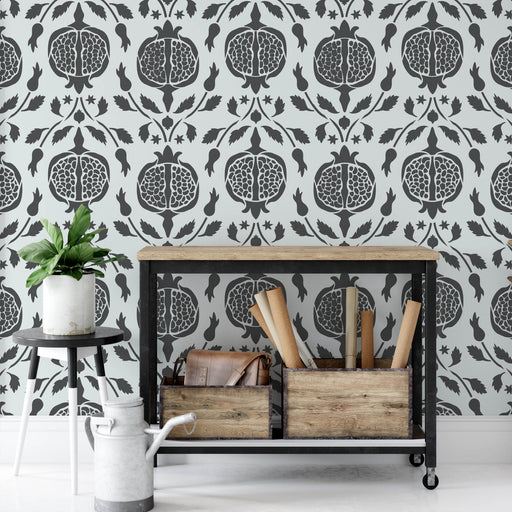 Pomegranate Pattern Wall Stencil