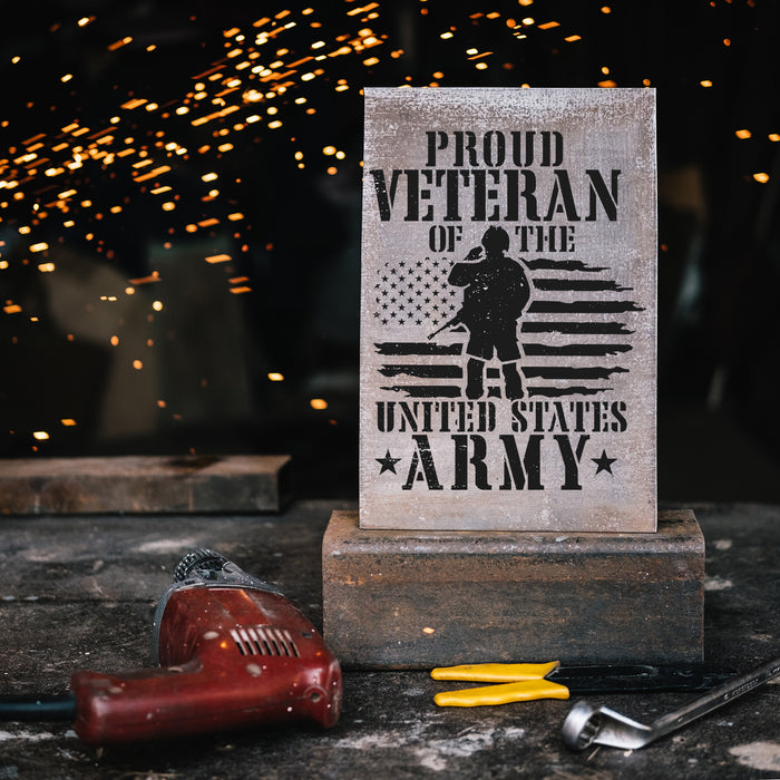 Proud Veteran Of Us Army Stencil