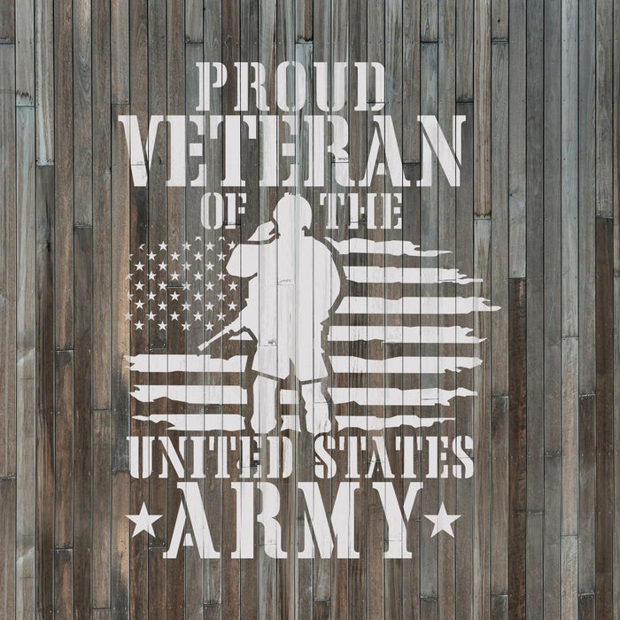 Proud Veteran Of Us Army Stencil