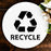 Recycle With Text Stencil