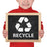 Recycle With Text Stencil