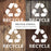 Recycle With Text Stencil