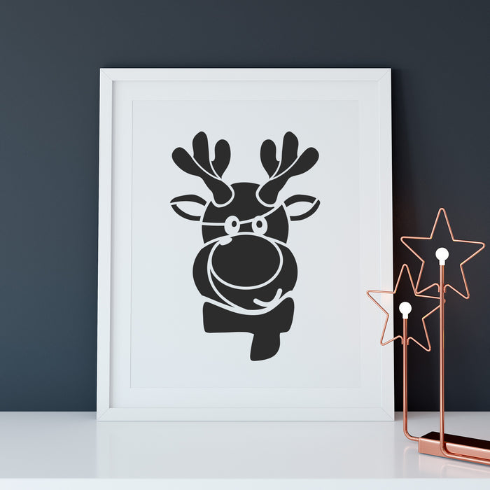 Reindeer Face Stencil