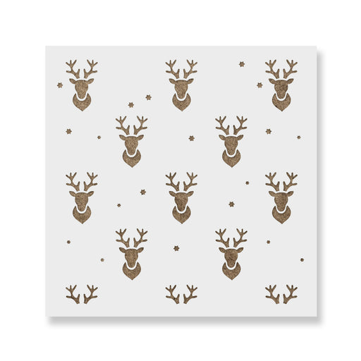 Reindeer Head Craft Stencil