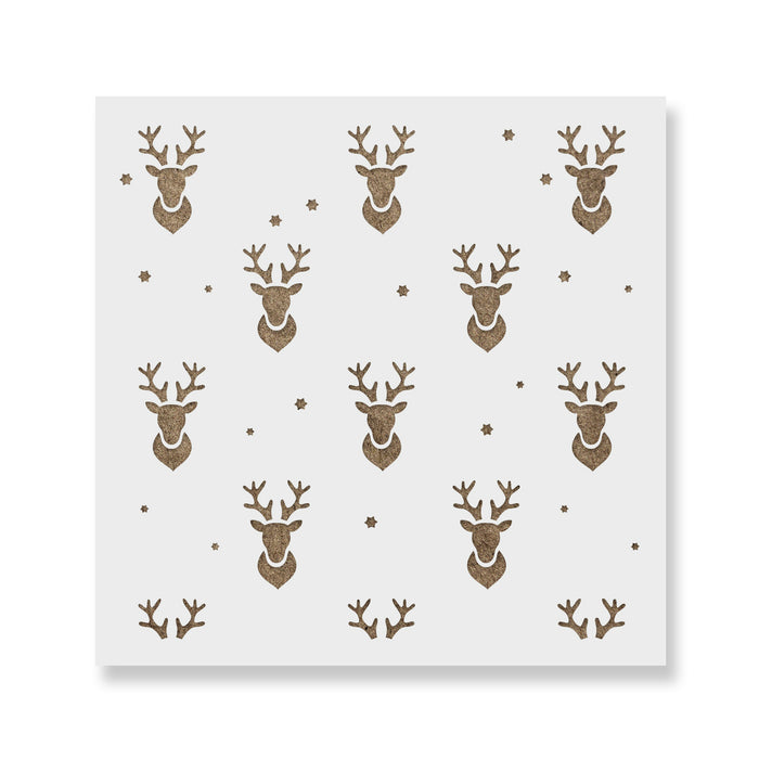 Reindeer Head Craft Stencil