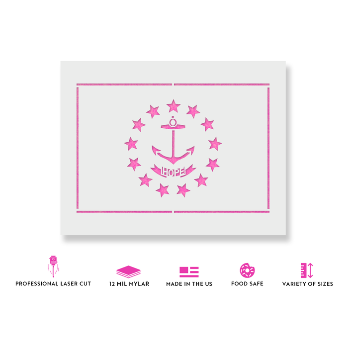 Rhode Island State Flag Stencil