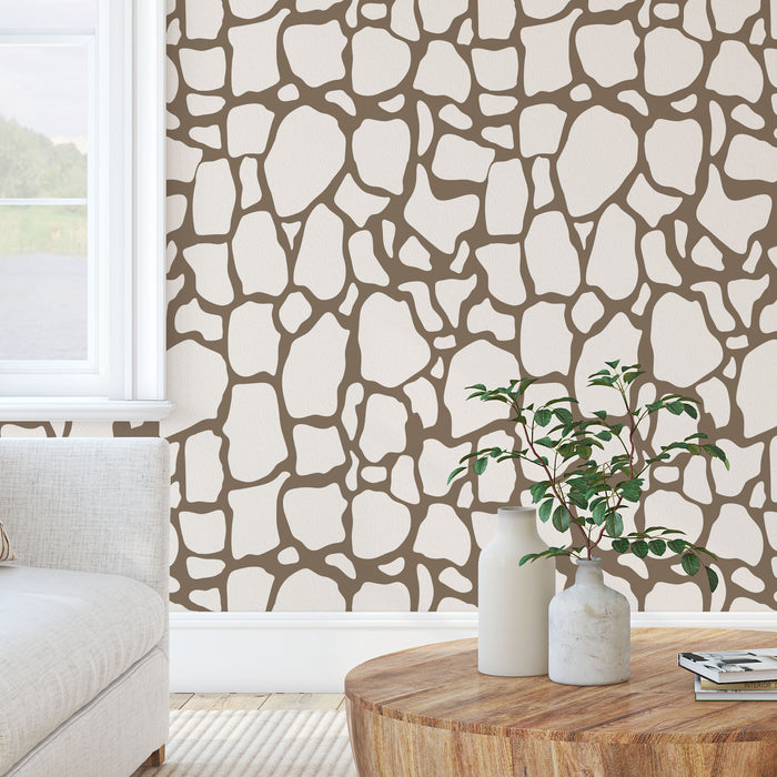 Rock Wall Pattern Wall Stencil