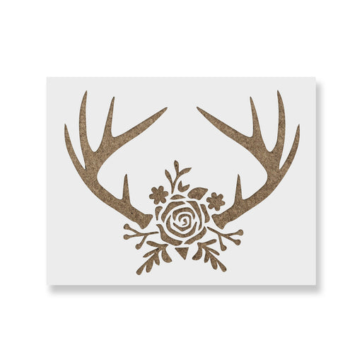 Rose Antlers Stencil