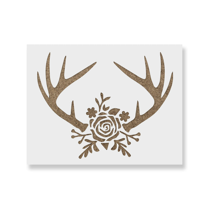 Rose Antlers Stencil