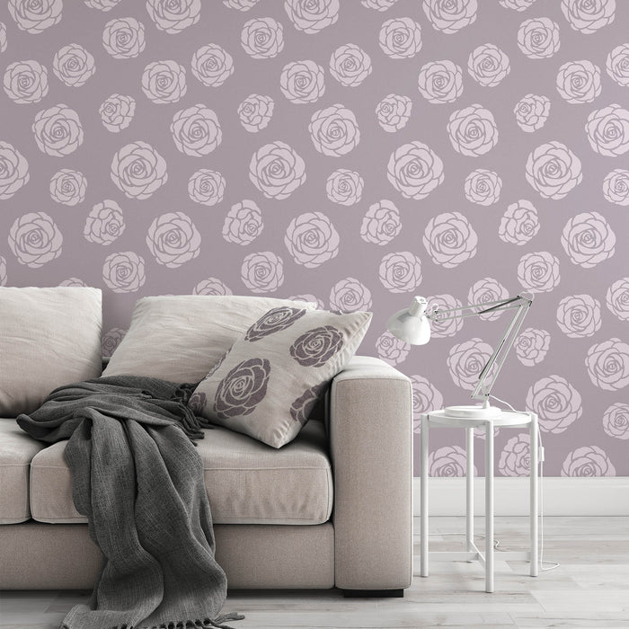 Roses Pattern Wall Stencil