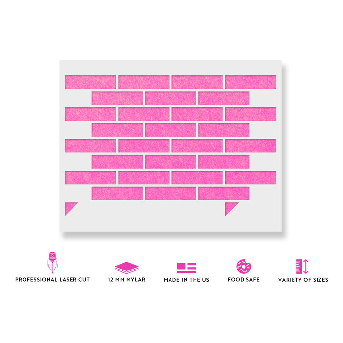 Running Bond Brick Pattern Wall Stencil