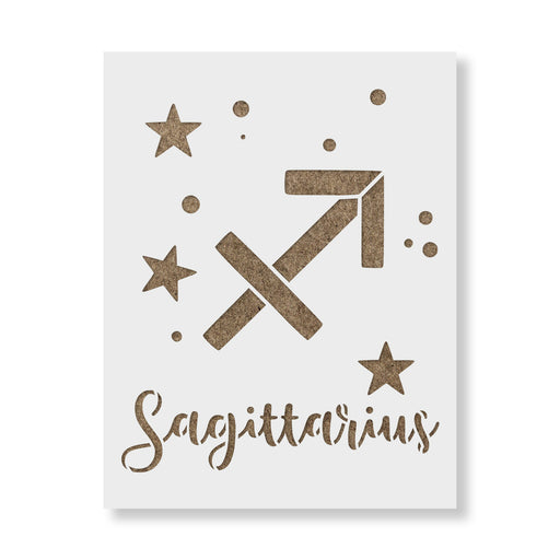 Sagittarius Zodiac Symbol Stencil