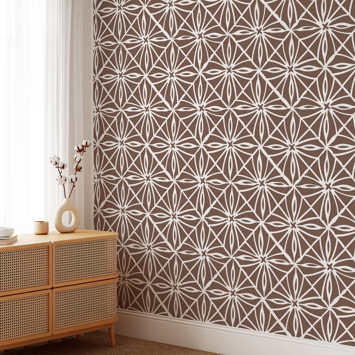 Scandinavian Astra Pattern Wall Stencil