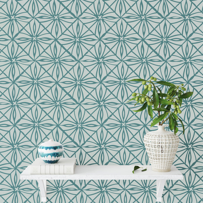 Scandinavian Astra Pattern Wall Stencil