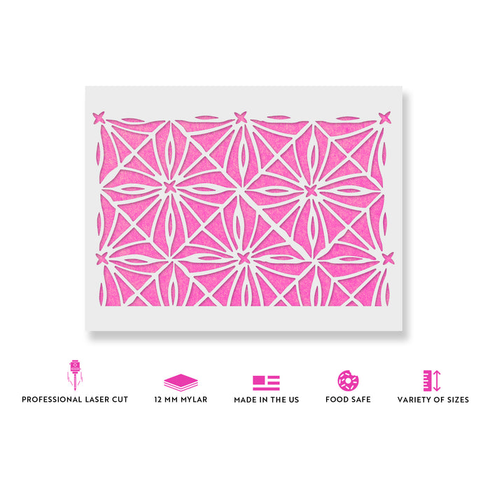 Scandinavian Astra Pattern Wall Stencil