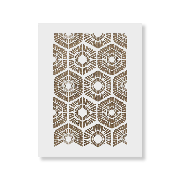 Scandinavian Geometric Pattern Wall Stencil