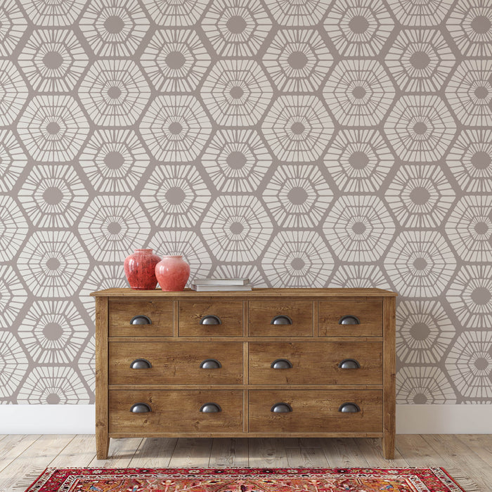 Scandinavian Geometric Pattern Wall Stencil