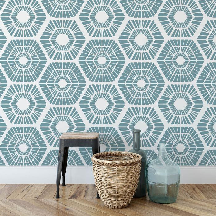 Scandinavian Geometric Pattern Wall Stencil