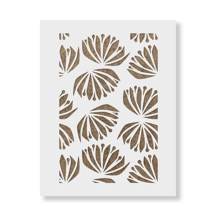 Scandinavian Thistle Pattern Wall Stencil