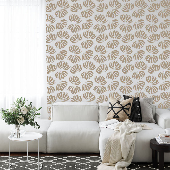 Scandinavian Thistle Pattern Wall Stencil