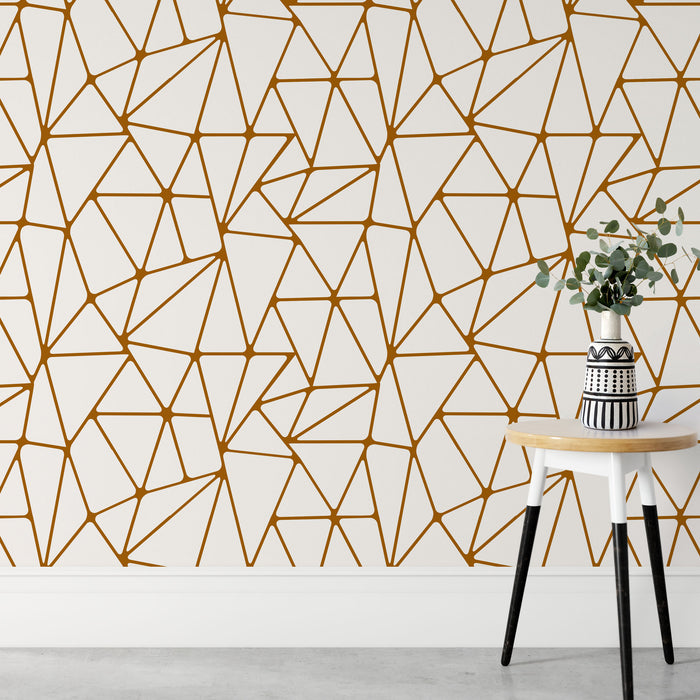 Shattered Geometric Pattern Wall Stencil