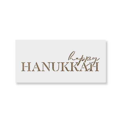 Simple Happy Hanukkah Stencil