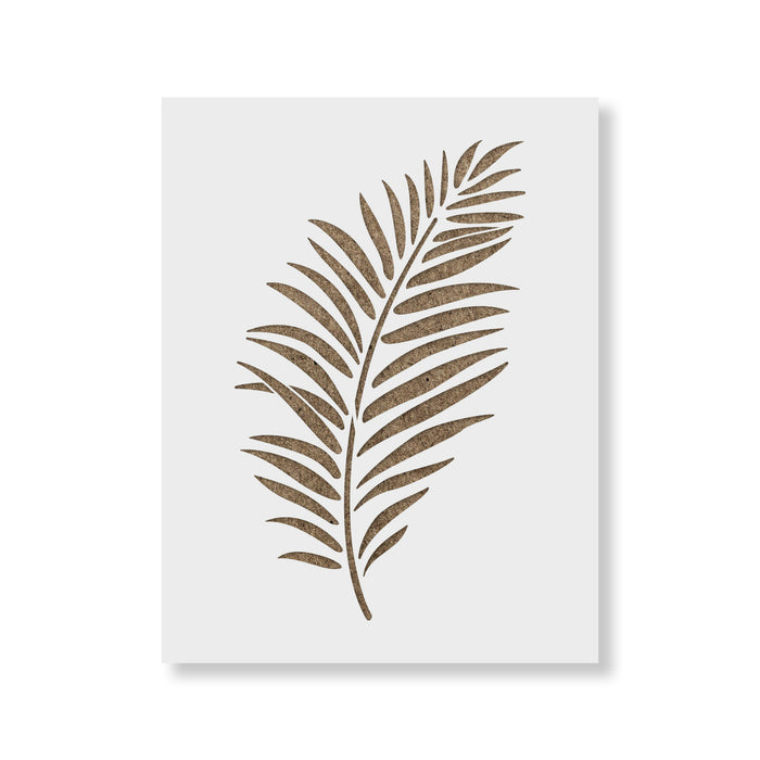 Single Palm Leaf Pattern Wall Stencil