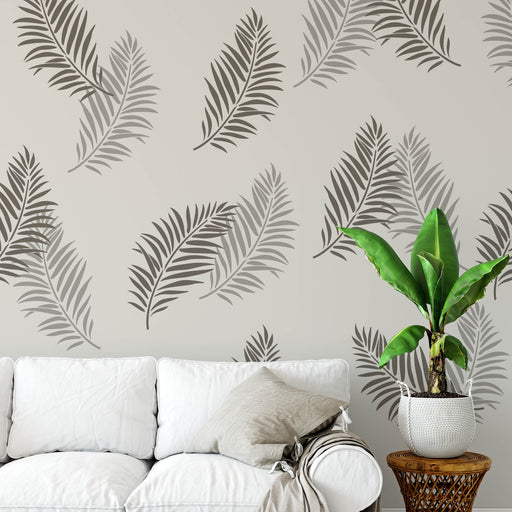 Single Palm Leaf Pattern Wall Stencil