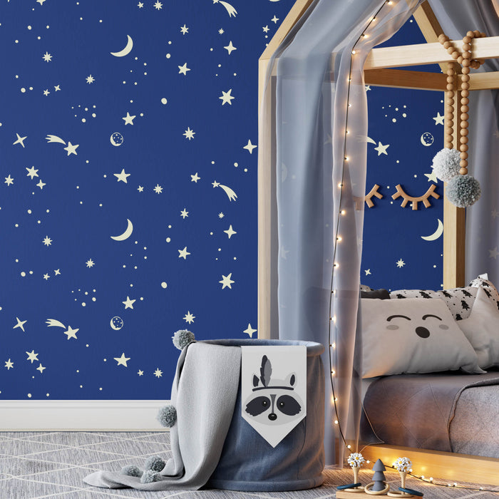 Sky Stars Pattern Wall Stencil