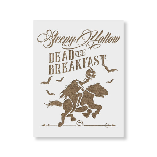 Sleepy Hollow Bed Breakfast Halloween Stencil