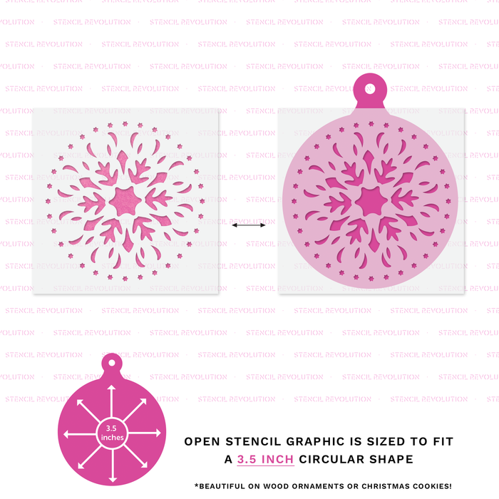 Snowflake Christmas Ornament Stencil