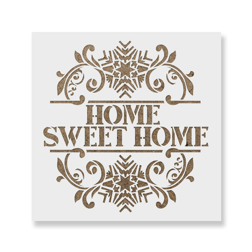 Snowflake Home Sweet Home Wall Sign Stencil