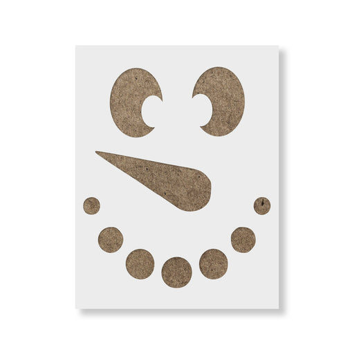 Snowman Smile Face Stencil