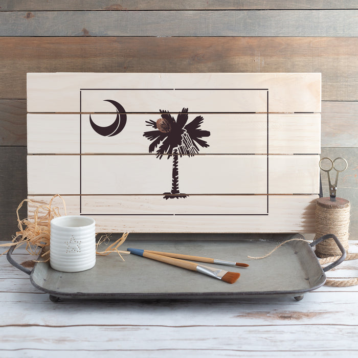 South Carolina State Flag Stencil