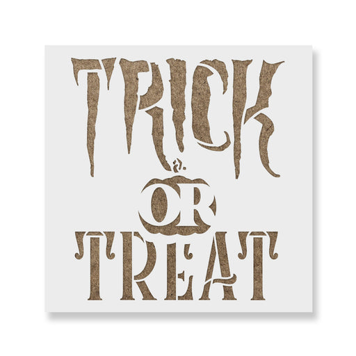 Spooky Trick Or Treat Stencil