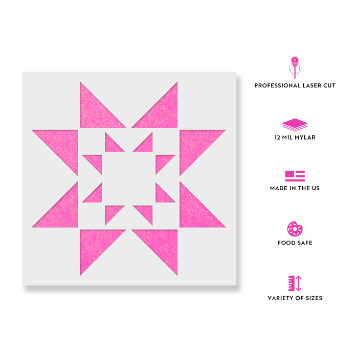 Starburst Quilt Block Stencil