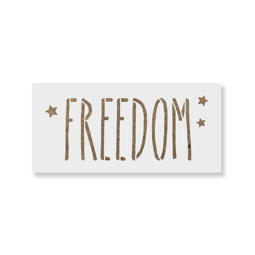 Starry Freedom Independence Stencil