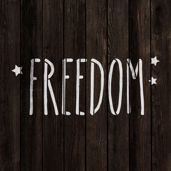 Starry Freedom Independence Stencil