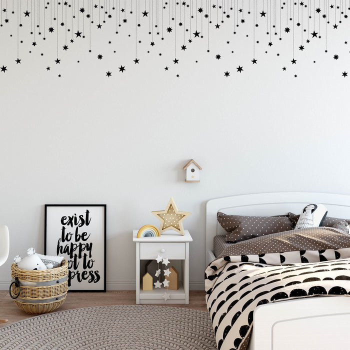 Starry Night Pattern Wall Stencil