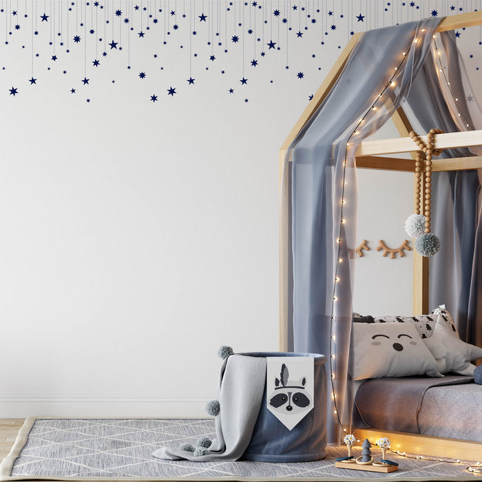 Starry Night Pattern Wall Stencil