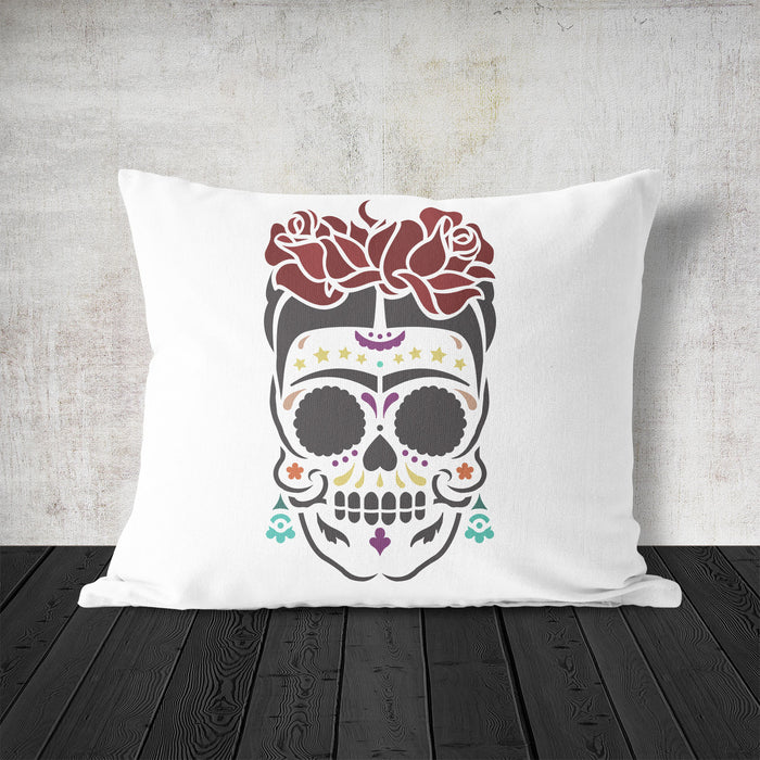 Sugar Skull Frida Stencil