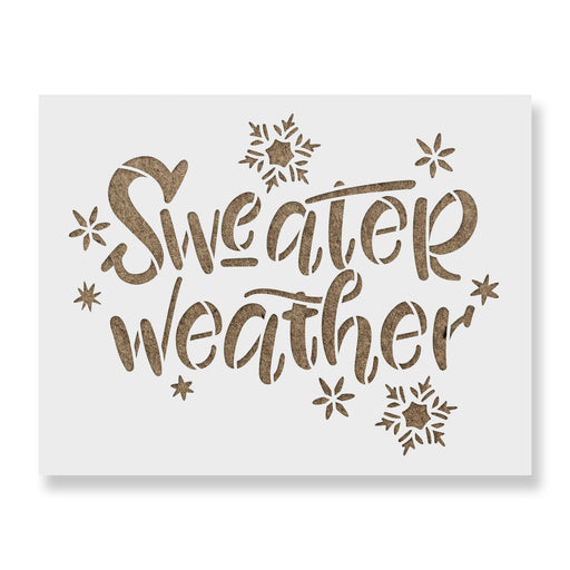 Sweater Weather Snowflakes Stencil