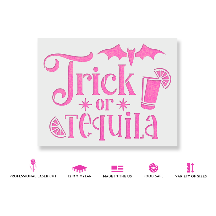 Trick Or Tequila Stencil