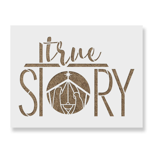 True Story Nativity Stencil