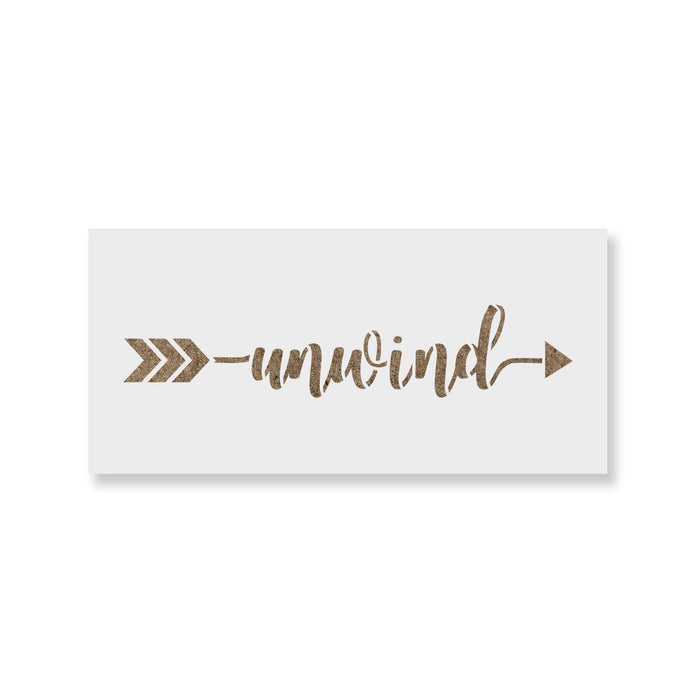 Unwind Arrow Stencil