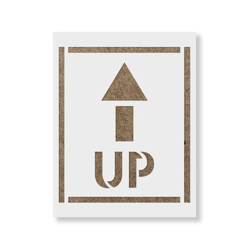 Up Arrow Text Stencil