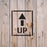 Up Arrow Text Stencil