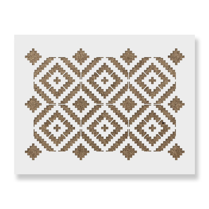 Urban Tribal Pattern Wall Stencil