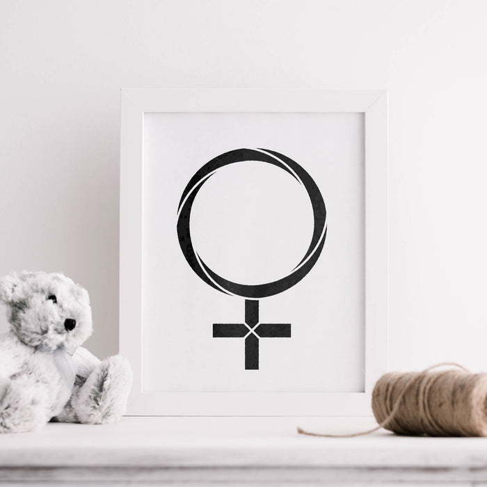 Venus Astrology Symbol Stencil