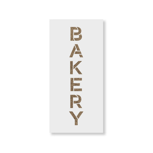 Vertical Sign Bakery Stencil